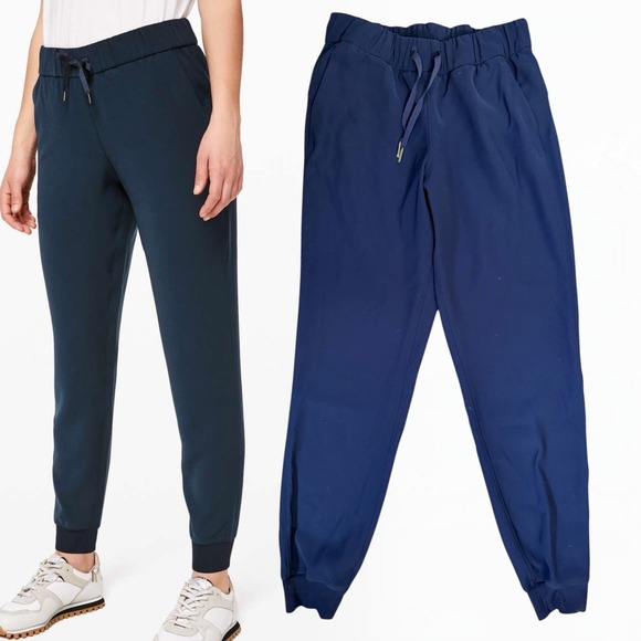 lululemon athletica Pants - Lululemon Joggers On the Fly Woven Navy Blue Size 4